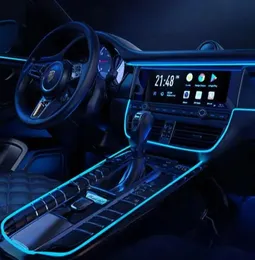 Luzes interiores do carro adesivos usb multicolorido led luz de tira à prova dwaterproof água underdash lighting5962795