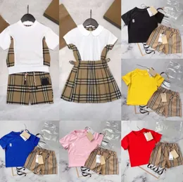Baby barnkläder set småbarn pojke flickor t-shirt shorts kläder nya bomull barns flickor designer spädbarn jumpsuits 66