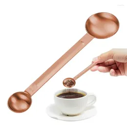 Kaffescoops bönsked rostfritt stål mätskedar dubbel-end designmått för kryddor bönor mjöl och såser