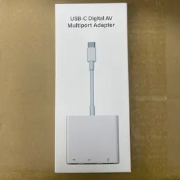 USB-C 3.1 Type-C para 4K HD-Out 1080p Conectores USB-C Digital AV Multiport Adapter OTG USB 3.0 HUB Charger para Macbook 12" com caixa de varejo
