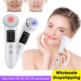 Dispositivos RF Face Lifting Machine EMS Microcurrent Facial Skin Firm Massager LED Photon Rejuvenescimento Dispositivo de Beleza AntiWrinkle Skin Care