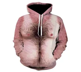 Muscle Chest Hair 3D Print Hoodies Men Sweatshirt Pullover Sudaderas Para Hombre funny Streetwear animal stranger things hoodie Y17657309