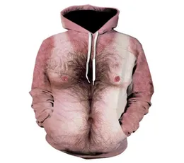 Muscle Chest Hair 3D-Druck Hoodies Männer Sweatshirt Pullover Sudaderas Para Hombre lustige Streetwear Tier Stranger Things Hoodie Y17657309