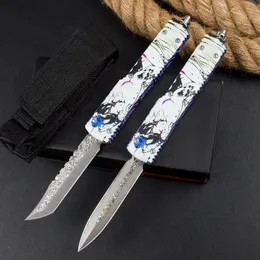 Top Quality A2352 High End AUTO Tactical Knife VG10 Damascus Steel Blade CNC Aviation Aluminum Handle Outdoor EDC Pocket Knives With Repair Tool