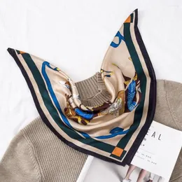 Шарфы Шелковый шарф для мужчин и женщин Винтажный платок для конной кареты Бандана с завязками 53 53cm3157