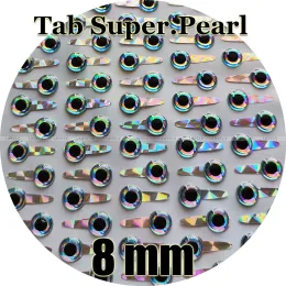 Lures 8mm 3D Tab Super.Pearl / Wholesale 250 Soft Molded 3D Holographic Fish Eyes, With Tab, Fly Tying, Jig, Lure Making