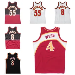 Dikişli Basketbol Formaları #8 Steve Smith 55 Mutombo 4 Webb 1986-87 96-97 Mesh Sert Ağaçlar Klasikler Retro Jersey Erkek Kadın Gençlik S-6XL
