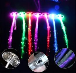 Leuchtende leuchtende LED-Haarverlängerung, Blitzgeflecht, Party-Girl-Haarglühen durch Glasfaser für Party, Weihnachten, Halloween, Nachtlichter, De7410595