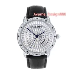 2023 KADERMAY Najnowsze wysokiej jakości zegarek moissanite VVS Out Out Moissanite Diamond Watch Waterproof Automatyczny zegarek męski