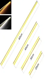 Flexível 20cm 30cm 40cm 60cm cob led strip bar luzes lâmpada da porta do carro 10w 20w lâmpada de iluminação led para diy2540678