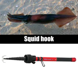 Verktyg infällbar bläckfisk Barb krok Korrosion Förebyggande slitaresistent bläckfiskkrok Portable Squid Hook Tackle Sea Fishing Accessories