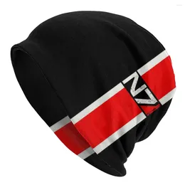 Berets Mass Effect N7 Emblem Bonnet Beanie Knitted Hat Men Women Hip Hop Alliance Military Video Game Warm Winter Skullies Beanies Caps