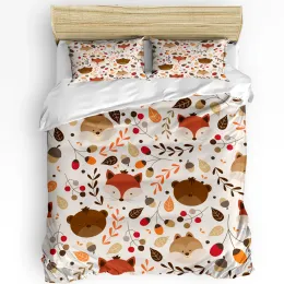 Pillow 3pcs Bedding Set Cartoon Fox Animals Home Textile Duvet Cover Pillow Case Boy Kid Teen Girl Bedding Covers Set