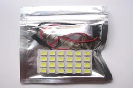 Auto LED light T10 BA9S FESTOON 5050chip 24smd 12V White color led panel dome ceiling light6561022