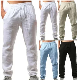 Summer Men Cotton Trousers Linho Verao Calcas Dos Homens Com Cordao Loose Pants Men Solids Harem Linen Trousers pants CX2006292132282