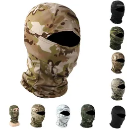 Berets MultiCam Camouflage CALACLAVA CAP Full Face Tarcze Cylling Motorcycle narciarstwo ochrona taktyczna kapelusz wojskowy