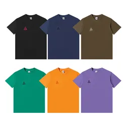 夏のメンズファッションデザイナーTシャツacg x nkスモールロゴクルネックTシャツマンレディースティーブランド半袖トップセル高級メンズヒップホップ服トップ