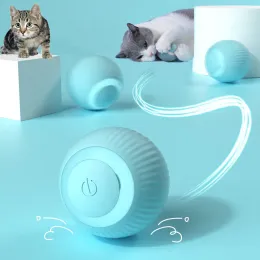 Giocattoli Palla interattiva per gatti Giocattoli per gatti intelligenti Giocattolo elettronico per gatti Palla magica per interni con rotolamento automatico Accessori per giochi per gatti prodotti per animali domestici