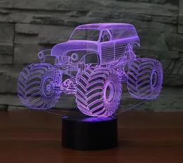 Big Size Grave Digger Monster Truck 3D Desk Lamp 7 Förändrade färger Nattljus R459802292