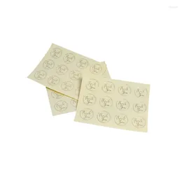 Gift Wrap 120pcs/lot Transparent Round Bronzing Thank You Seal Sticker For Handmade Products Baking Sealing Lable