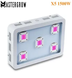 MasterGrow II 1500W X5 COB LED Grow Light Panel Full Spectrum Redbluewhiteuvir 410730NM在庫栽培およびFlowerin2509253