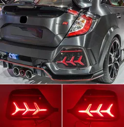 2st för Honda Civic Hatchback Type R Prototyp 2016 2020 LED Reflektorlampa Bakre dimlampa Bumper Light Brake Light6852233