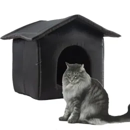 أقفاص في الهواء الطلق Cat House مقاوم للماء أكسفورد قطعة قماش أليفة ملجأ الأوساخ مقاومة ناعمة مضاد للانزلاق أليف ملحقات الكلب للقطط