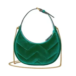 10A Väskor 1: 1 Kvalitet Marmont axelväskor Designer Bag Women Mini Green V-formad quiltad sammet läder crossbody handväska på väska