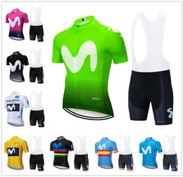 MOVistar Cycling Jersey Kit 2020 Pro Team Menwomen Summen oddychający z krótkim rękawem odzież 9D Wyściełane szorty szorty Ropa 1578117