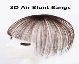 3D Air Blunt handgefertigte brasilianische Echthaar-Ponys, unsichtbare Clip-in-Haarverlängerungen, Extensions Pieces Bangs9144792