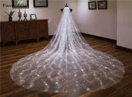 Bridal Veils Favordear Accessories 4m Long Cathedral Wedding Veil Velos De Novia 1 Tier Simple With Comb 2021 Arrival9327251