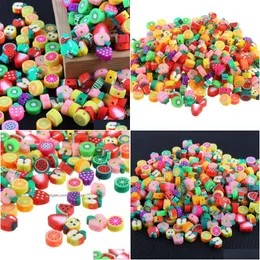 金属200pcs/lotポリマークレイルーズビーズジュエリー用の混合カラースペーサー