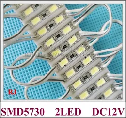 26мм07мм 2 светодиода SMD 5730 Светодиодный модуль, лампа Светодиодная подсветка для мини-вывесок и букв, 12 В постоянного тока, 2 светодиода IP654902551