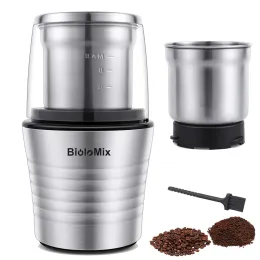 Tools Biolomix Stainless Steel Chopper Multipurpose Electric Coffee Bean Grinder Portable Personal Mini Dry And Wet Blender Mixer