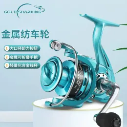 릴 Ultralight Windlass Surf Reel 회전 낚시 릴 10007000 코일 금속 라인 컵 긴 캐스트 릴 Pesca 잉어 왼쪽/오른쪽 손잡이