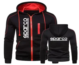 Men039S Sparco 프린트 까마귀 외부웨어 스포츠 지퍼 후드 Multizip 슬림 후드 재킷 캐주얼 긴 슬리브 스웨트 셔츠 2201183330270