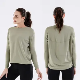 Yogaworld Abbigliamento Donna Top Tees TShirt tuta Yoga Back in Action Maglietta a maniche lunghe Autunno top dimagrante allentato di grandi dimensioni4049498