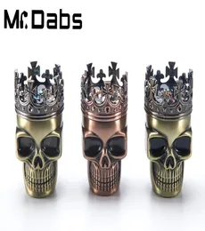 Retail 3 layers Metal Tobacco Herb Cigarette Skull Grinder Smoking Accessories Zinc Alloy Grinder with Display Box for Smoke Pipe 6488383