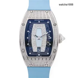 Знаменитые наручные часы Популярные наручные часы RM Watch RM007 Автоматические часы Швейцарские наручные часы RM007 ЧАСЫ С АЛМАЗНЫМ ПАВЕ БЕЛОГО ЗОЛОТА RM007 COM003133