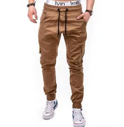 men039s jogger pants الخريف أزياء الذكور Herren النحيل تناسب البضائع Chino Hip Hop Stretch Solid Multipocket Pant7096208