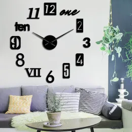 Control Fashion Large Wall Clock 3d Diy Quartz Needle Clocks Acrylic Mirror Stickers Watches Living Room Home Decor Europe Horloge
