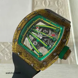 Наручные часы Montre Наручные часы с механизмом RM Watch Tourbillon Series RM59-01, ограниченная серия из 50 часов из углеродного наноматериала Kiwi