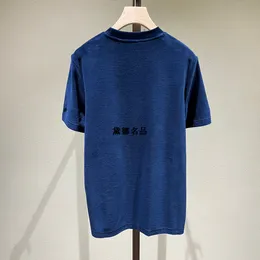 Men T Shirts Spring and Summer loro piano Silk Cotton Velvet Round Neck Short Sleeve T-shirt