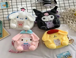 Kawaii Sanrioed My Cinnamorol Kuromi Cartoon Plush Bag Soft Stuffed Animals Girl Ryggsäck Födelsedagspresenter Toy 2207256538818