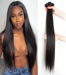 1040 inç kemik düz insan saç demetleri siyah kadınlar için brezilya remy saç uzantıları 95gpc çift atkı 12a sınıfı tam son44261461485