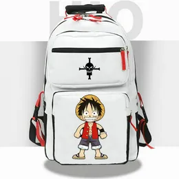 Monkey D Luffy ryggsäck One Piece Daypack World Popular School Bag Cartoon Print Rucksack Casual School Black Day Pack
