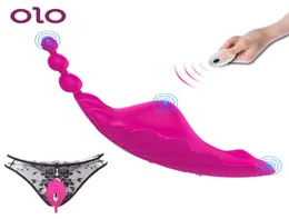 Butterfly Vibrator Remote Control Invisible Wear Panties Vagina Clitoris Stimulator Perineum Anus Massage Sex Toys for Women Y20066025007