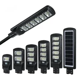600W 800W LED Lâmpada solar IP65 luz de rua de alto brilho Radar Sensor de movimento Iluminação inteligente Luz externa para pátio Piazza Yard 12 LL