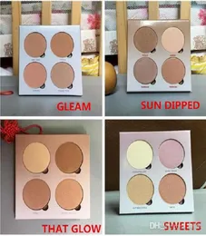 In stock High quality Make up Bronzers Highlighter makeup 4 colors eyeshadow Face Powder Blusher Palette 1pcs7487942