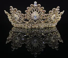 Nowe luksusowe kryształy korony ślubne Tiaras opaska weselna jubilerie urodzinowe księżniczka koronka do włosów dekoruje klejnot jałowate Jewelr9753125